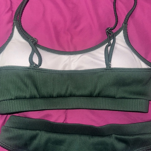 Green Ribbed Bikini Set - Picture 4 of 5